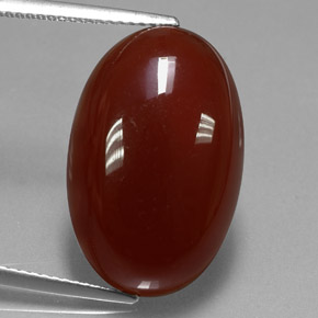 14,62 ctw natürlicher orangefarbener Karneol, Oval Schliff, Lichtdurchlässig