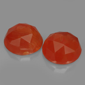 ct natürliche orangefarbener Karneol-Edelsteine, Transparent, Transparent / Lichtdurchlässig