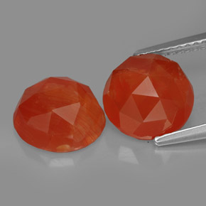  ct natürliche orangefarbener Karneol-Edelsteine, Transparent, Transparent / Lichtdurchlässig