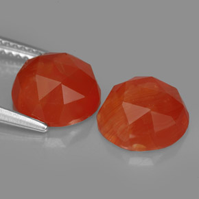  ct natürliche orangefarbener Karneol-Edelsteine, Transparent, Transparent / Lichtdurchlässig