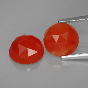  ct natürliche orangefarbener Karneol-Edelsteine, Transparent, Transparent / Lichtdurchlässig