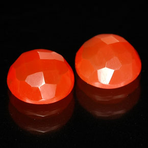 ct natürliche orangefarbener Karneol-Edelsteine, Transparent, Transparent / Lichtdurchlässig