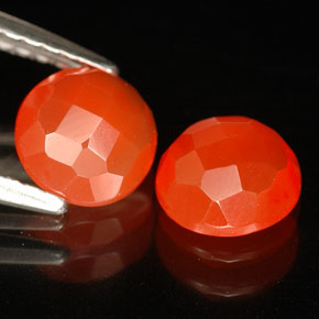  ct natürliche orangefarbener Karneol-Edelsteine, Transparent, Transparent / Lichtdurchlässig