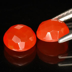  ct natürliche orangefarbener Karneol-Edelsteine, Transparent, Transparent / Lichtdurchlässig