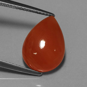 5,40 ctw natürlicher orangefarbener Karneol, Transparent, Transparent / Lichtdurchlässig