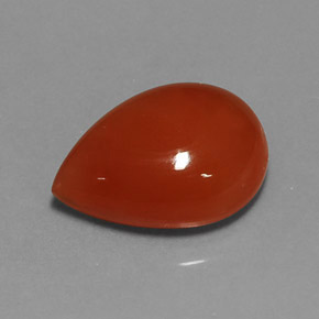 5,40 ctw natürlicher orangefarbener Karneol, Transparent, Transparent / Lichtdurchlässig