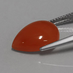 5,40 ctw natürlicher orangefarbener Karneol, Transparent, Transparent / Lichtdurchlässig