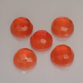  ct natürliche rot-orange Karneol-Edelsteine, Transparent, Transparent / Lichtdurchlässig