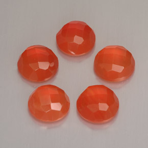  ct natürliche rot-orange Karneol-Edelsteine, Transparent, Transparent / Lichtdurchlässig