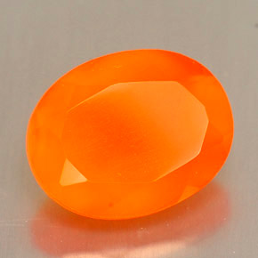 9,17 ctw natürlicher Orange Karneol, Oval Schliff, Lichtdurchlässig