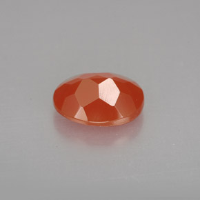 9,17 ctw natürlicher rot-orange Karneol, Oval Schliff, Lichtdurchlässig