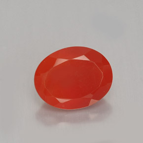 9,17 ctw natürlicher rot-orange Karneol, Oval Schliff, Lichtdurchlässig