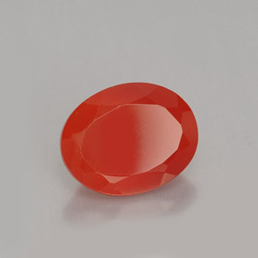9,17 ctw natürlicher rot-orange Karneol, Oval Schliff, Lichtdurchlässig