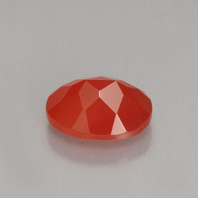 9,17 ctw natürlicher rot-orange Karneol, Oval Schliff, Lichtdurchlässig