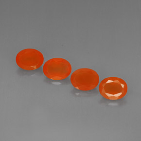  ct natürliche orangefarbener Karneol-Edelsteine, Oval Schliff, Lichtdurchlässig