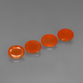  ct natürliche orangefarbener Karneol-Edelsteine, Oval Schliff, Lichtdurchlässig