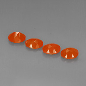  ct natürliche orangefarbener Karneol-Edelsteine, Oval Schliff, Lichtdurchlässig