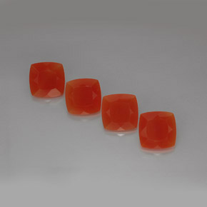  ct natürliche orangefarbener Karneol-Edelsteine, Kissenschliff, Lichtdurchlässig