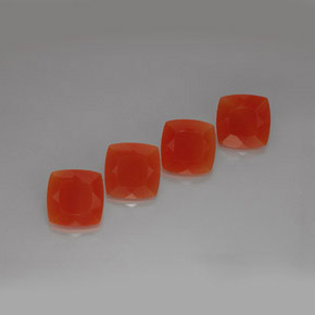  ct natürliche orangefarbener Karneol-Edelsteine, Kissenschliff, Lichtdurchlässig