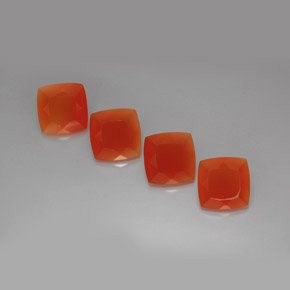  ct natürliche orangefarbener Karneol-Edelsteine, Kissenschliff, Lichtdurchlässig