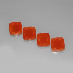  ct natürliche orangefarbener Karneol-Edelsteine, Kissenschliff, Lichtdurchlässig