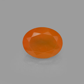 1,71 ctw natürlicher orangefarbener Karneol, Oval Schliff, Lichtdurchlässig