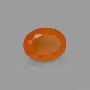 1,71 ctw natürlicher orangefarbener Karneol, Oval Schliff, Lichtdurchlässig