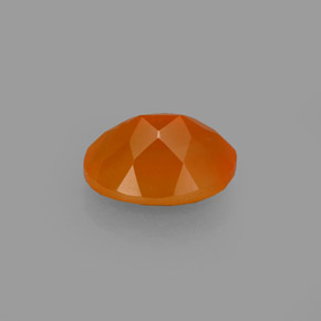 1,71 ctw natürlicher orangefarbener Karneol, Oval Schliff, Lichtdurchlässig