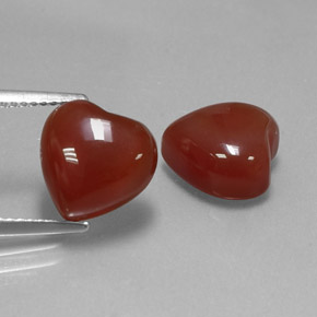  ct natürliche orangefarbener Karneol-Edelsteine, Herzform, Lichtdurchlässig