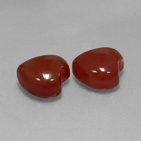  ct natürliche orangefarbener Karneol-Edelsteine, Herzform, Lichtdurchlässig