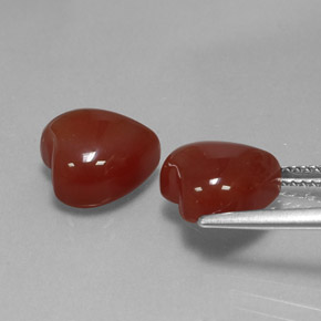  ct natürliche orangefarbener Karneol-Edelsteine, Herzform, Lichtdurchlässig