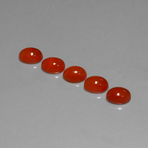 ct natürliche rot-orange Karneol-Edelsteine, Transparent, Transparent / Lichtdurchlässig