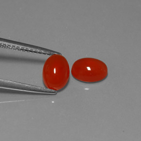  ct natürliche rot-orange Karneol-Edelsteine, Transparent, Transparent / Lichtdurchlässig