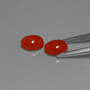  ct natürliche rot-orange Karneol-Edelsteine, Transparent, Transparent / Lichtdurchlässig