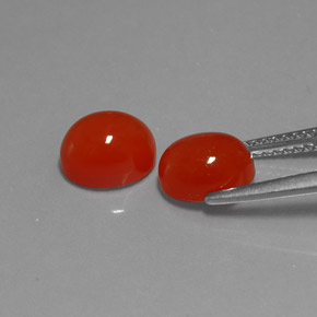  ct natürliche rot-orange Karneol-Edelsteine, Transparent, Transparent / Lichtdurchlässig