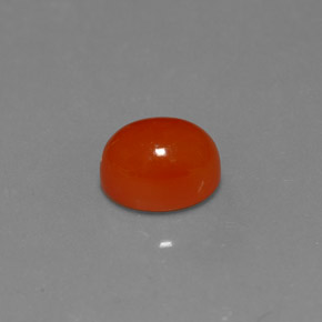 9,17 ctw natürlicher rot-orange Karneol, Oval Schliff, Lichtdurchlässig