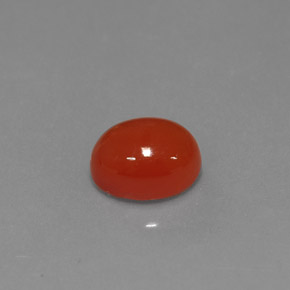 9,17 ctw natürlicher rot-orange Karneol, Oval Schliff, Lichtdurchlässig