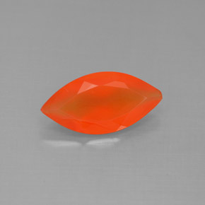 1,40 ctw natürlicher orangefarbener Karneol, Transparent, Transparent / Lichtdurchlässig