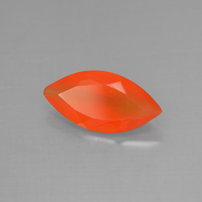 1,40 ctw natürlicher orangefarbener Karneol, Transparent, Transparent / Lichtdurchlässig