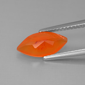 1,40 ctw natürlicher orangefarbener Karneol, Transparent, Transparent / Lichtdurchlässig