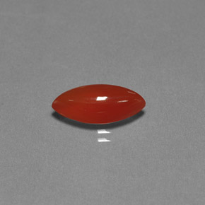 3,11 ctw natürlicher orangefarbener Karneol, Transparent, Transparent / Lichtdurchlässig
