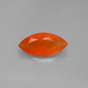 9,17 ctw natürlicher rot-orange Karneol, Transparent, Transparent / Lichtdurchlässig