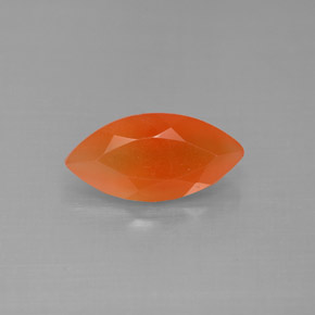 9,17 ctw natürlicher rot-orange Karneol, Transparent, Transparent / Lichtdurchlässig