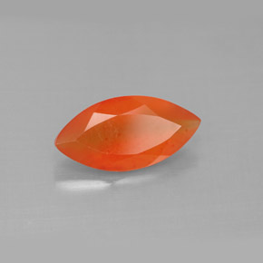 1,43 ctw natürlicher orangefarbener Karneol, Transparent, Transparent / Lichtdurchlässig
