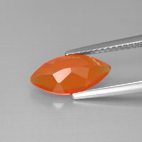 1,43 ctw natürlicher orangefarbener Karneol, Transparent, Transparent / Lichtdurchlässig