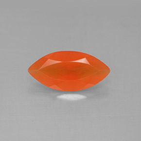 1,35 ctw natürlicher orangefarbener Karneol, Transparent, Transparent / Lichtdurchlässig