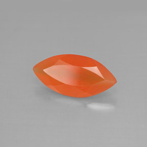 1,35 ctw natürlicher orangefarbener Karneol, Transparent, Transparent / Lichtdurchlässig