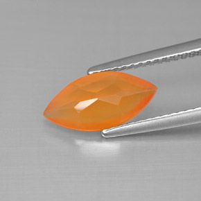 9,17 ctw natürlicher rot-orange Karneol, Transparent, Transparent / Lichtdurchlässig