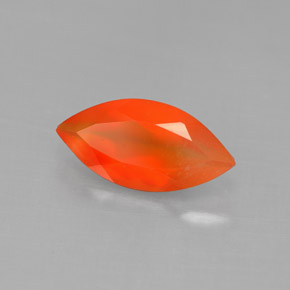 9,17 ctw natürlicher rot-orange Karneol, Transparent, Transparent / Lichtdurchlässig