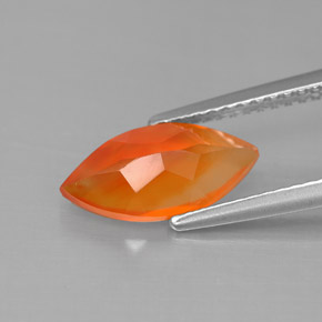 9,17 ctw natürlicher rot-orange Karneol, Transparent, Transparent / Lichtdurchlässig